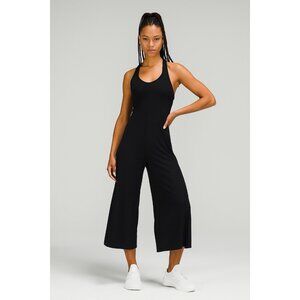 BEYOND YOGA featherweight hang loose jumpsuit black racerback sleep lounge M